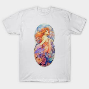 Art Nouveau Flower Fairy 02 T-Shirt